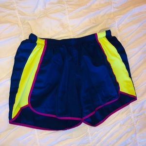neon athletic shorts